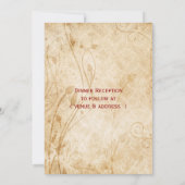 Uitnodigingen voor herfst in bijtende, paarse blad (Achterkant)