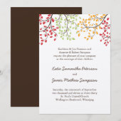 Uitnodigingen voor herfstbruiloft (Voorkant / Achterkant)