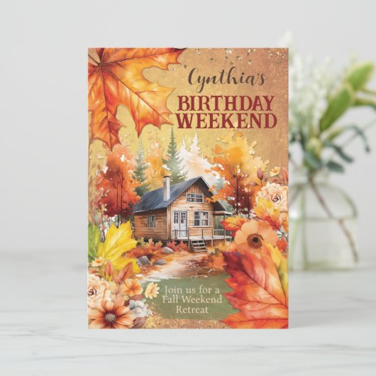 Uitnodigingen voor Herfstfeest (Staand voorkant)