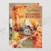 Uitnodigingen voor Herfstfeest (Voorkant / Achterkant)