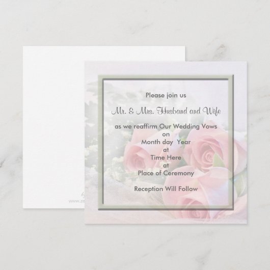 Uitnodigingen voor hernieuwde weduwen (Voorkant / Achterkant)