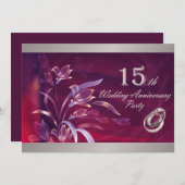 Uitnodigingen voor het 15-jarig huwelijksfeest (Voorkant / Achterkant)