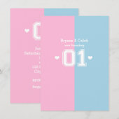 Uitnodigingen voor het 1e verjaardagsfeest van Twi (Voorkant / Achterkant)