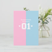 Uitnodigingen voor het 1e verjaardagsfeest van Twi (Staand voorkant)