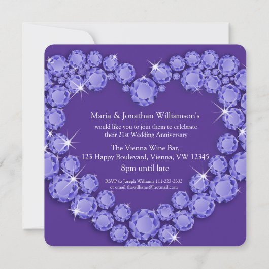 Uitnodigingen voor het 21e jubileumfeest met iolie (Achterkant)