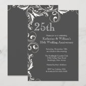 Uitnodigingen voor het 25-jarig huwelijksfeest (Voorkant / Achterkant)