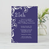 Uitnodigingen voor het 25-jarig huwelijksfeest (Staand voorkant)