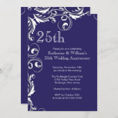 Uitnodigingen voor het 25-jarig huwelijksfeest (Voorkant / Achterkant)