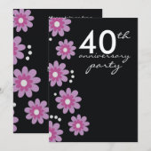Uitnodigingen voor het 40-jarig huwelijksfeest van (Voorkant / Achterkant)
