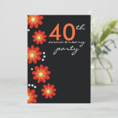 Uitnodigingen voor het 40-jarig huwelijksjubileumf (Staand voorkant)