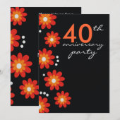 Uitnodigingen voor het 40-jarig huwelijksjubileumf (Voorkant / Achterkant)