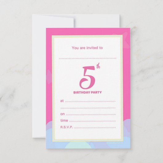 Uitnodigingen voor het 5e verjaardagsfeest - Unico (Achterkant)