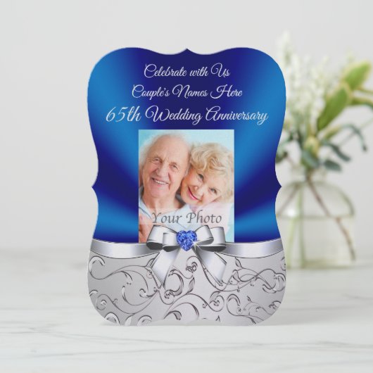 Uitnodigingen voor het 65-jarig huwelijksfeest van (Staand voorkant)