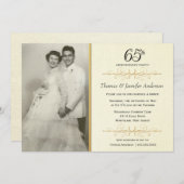 Uitnodigingen voor het 65-jarig huwelijksfeestje (Voorkant / Achterkant)