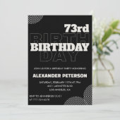 Uitnodigingen voor het 73e verjaardagsfeest van zw (Staand voorkant)