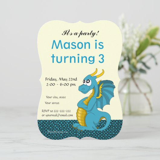 Uitnodigingen voor het afdrukken van cartoons op v (Staand voorkant)