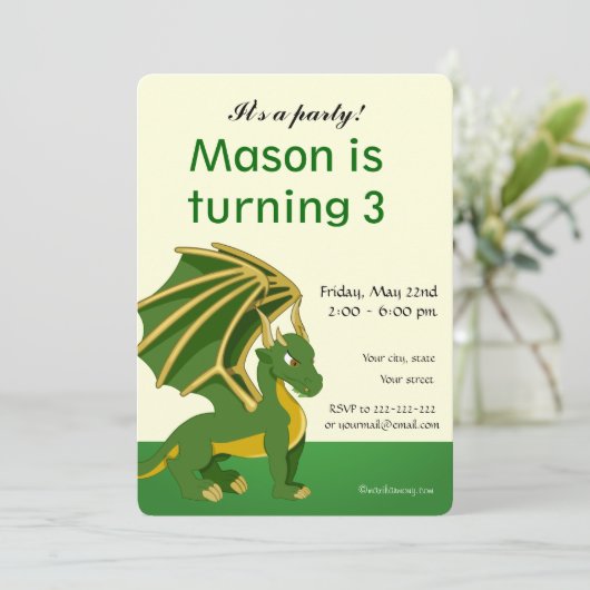 Uitnodigingen voor het afdrukken van cartoons op v (Staand voorkant)