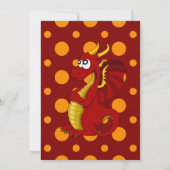 Uitnodigingen voor het afdrukken van rode draak-ca (Achterkant)