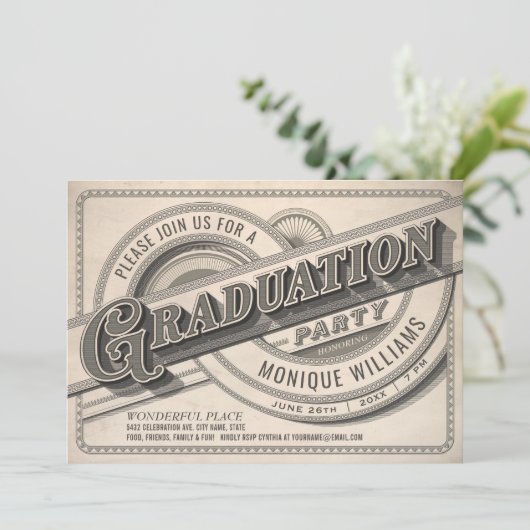 Uitnodigingen voor het afstuderen van de Supreme (Staand voorkant)