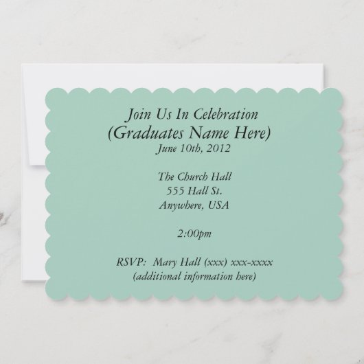 Uitnodigingen voor het afstuderen van verpleegkund (Achterkant)