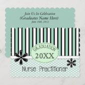 Uitnodigingen voor het afstuderen van verpleegkund (Voorkant / Achterkant)