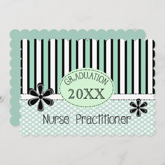 Uitnodigingen voor het afstuderen van verpleegkund (Voorkant / Achterkant)