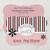 Uitnodigingen voor het afstuderen van verpleegkund (Voorkant / Achterkant)