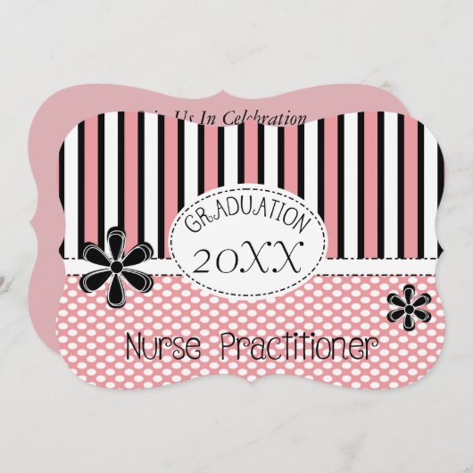 Uitnodigingen voor het afstuderen van verpleegkund (Voorkant / Achterkant)