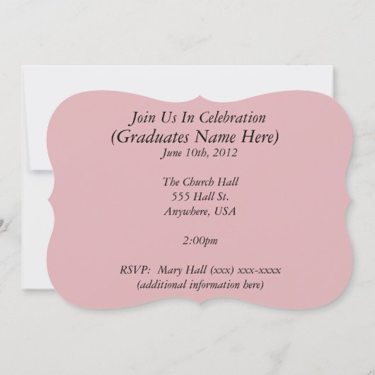 Uitnodigingen voor het afstuderen van verpleegkund (Achterkant)