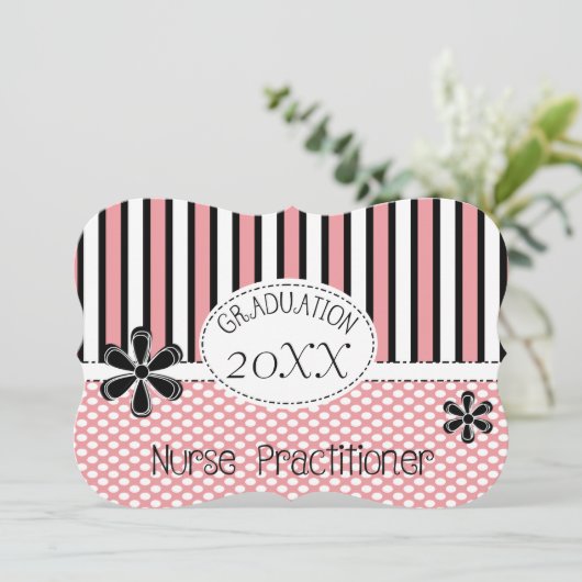 Uitnodigingen voor het afstuderen van verpleegkund (Staand voorkant)