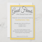 Uitnodigingen voor het avondeten in Geel (Voorkant)