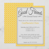 Uitnodigingen voor het avondeten in Geel (Voorkant / Achterkant)