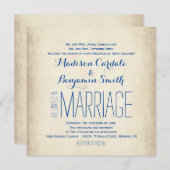  uitnodigingen voor het binden van crème en Blue R