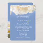  uitnodigingen voor het bruiloft van pure witte ro (Voorkant / Achterkant)