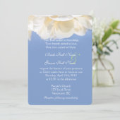  uitnodigingen voor het bruiloft van pure witte ro (Staand voorkant)