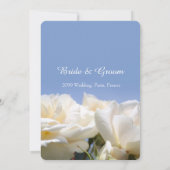  uitnodigingen voor het bruiloft van pure witte ro (Achterkant)