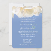  uitnodigingen voor het bruiloft van pure witte ro