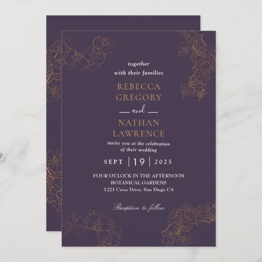 Uitnodigingen voor het bruiloft van Rustic Lace (Voorkant / Achterkant)