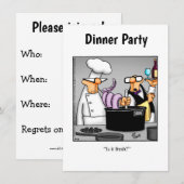 Uitnodigingen voor het diner (Voorkant / Achterkant)