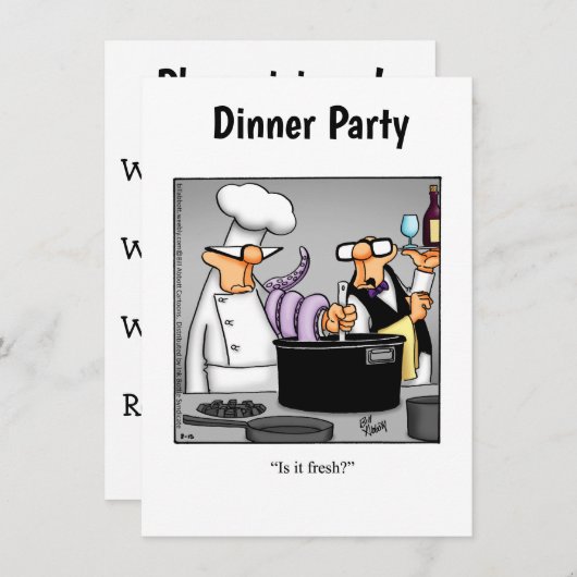 Uitnodigingen voor het diner (Voorkant / Achterkant)