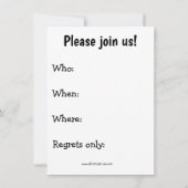 Uitnodigingen voor het diner (Achterkant)