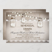 Uitnodigingen voor het diner van Burlap and Mason (Voorkant / Achterkant)