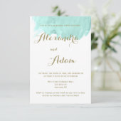 Uitnodigingen voor het diner van de groene waterve (Staand voorkant)