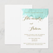 Uitnodigingen voor het diner van de groene waterve (Voorkant / Achterkant)