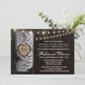 Uitnodigingen voor het diner van de uitgehouwen be (Staand voorkant)