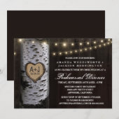 Uitnodigingen voor het diner van de uitgehouwen be (Voorkant / Achterkant)