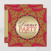 Uitnodigingen voor het diner van Lacy Eastern Fusi (Voorkant / Achterkant)