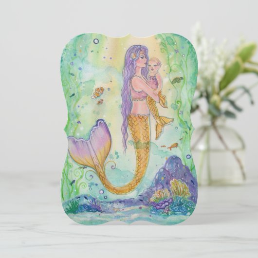 Uitnodigingen voor het douchen van baby's uit de m (Staand voorkant)