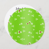 uitnodigingen voor het douchen van ladybug (Voorkant / Achterkant)