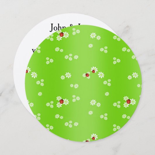 uitnodigingen voor het douchen van ladybug (Voorkant / Achterkant)